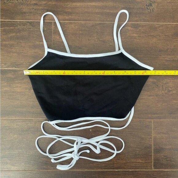 Garage Black Cropped Tank White Accents XS - Picture 3 of 9